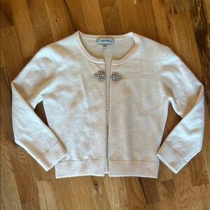 Beth Bowley Cream Cardigan with Embellished Detail